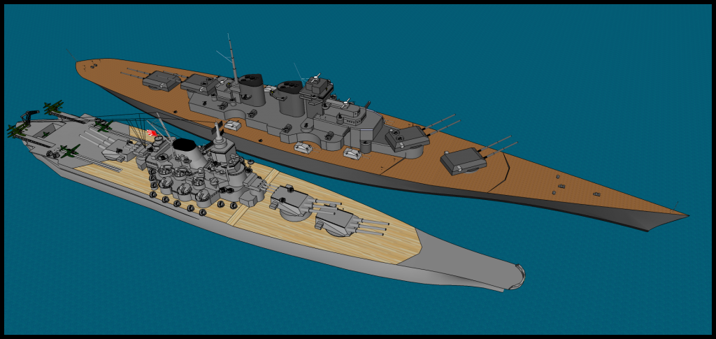 yamato iowa size comparison world of warships yomato