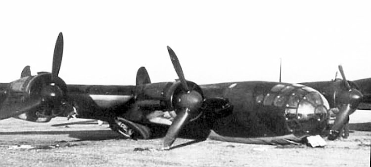 <em>A crashed Me 264 prototype (Bundesarchiv)</em>
