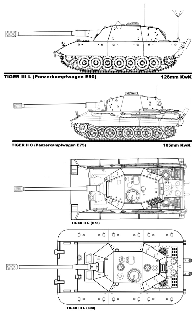 Чертеж танка е100