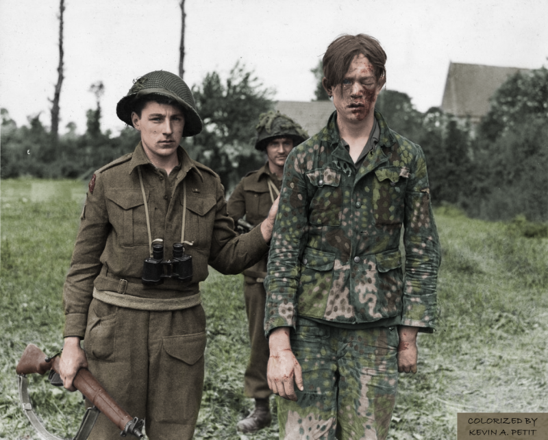 12 Ss Colorized Waffen Ss Soldier Colorized