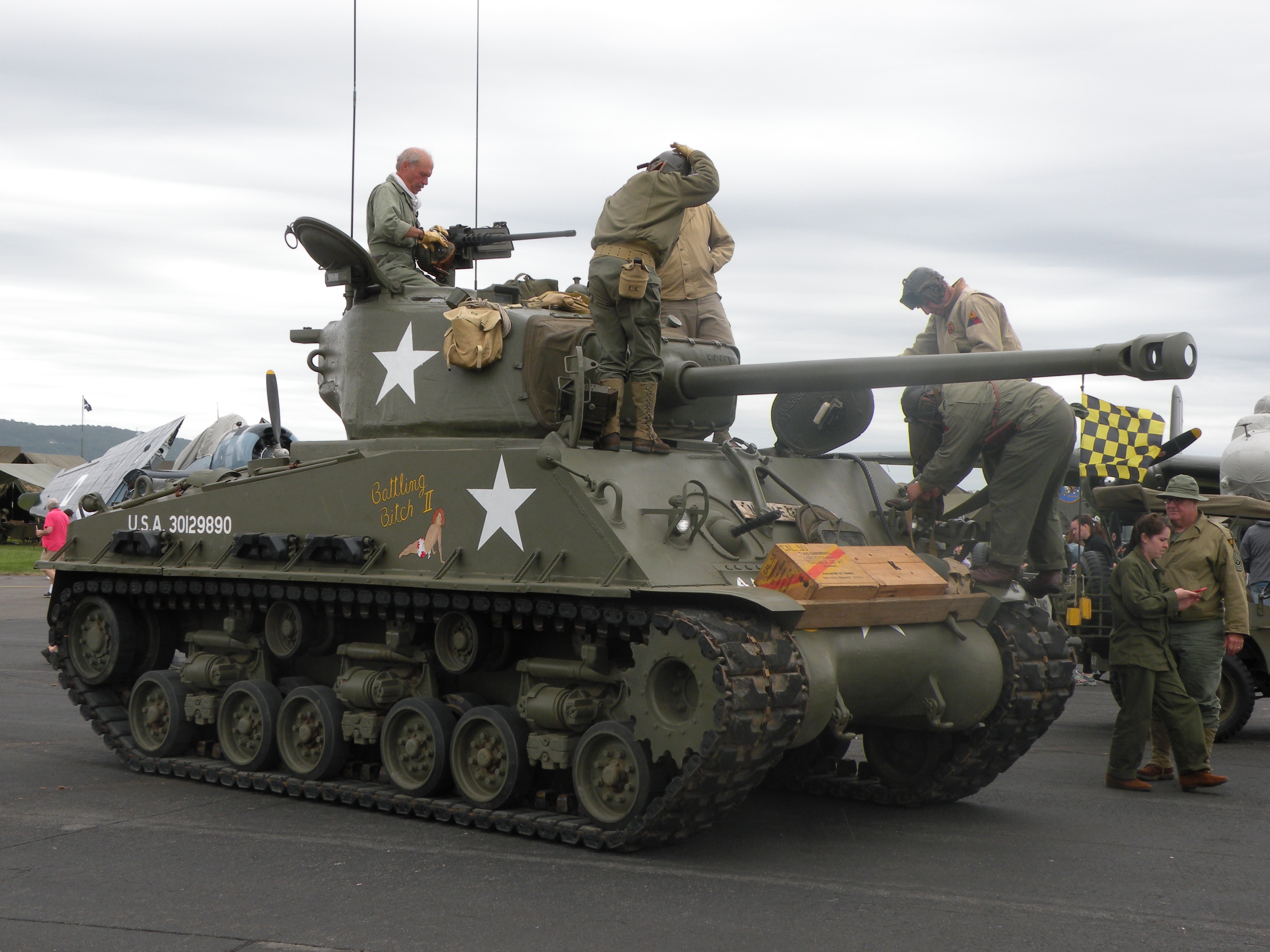 Chanced to meet some American armor on the street, the M4A3E8 Sherman at Wo...