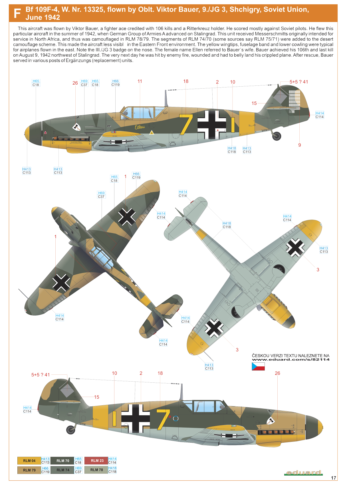 Skin for Bf 109 F-4. 