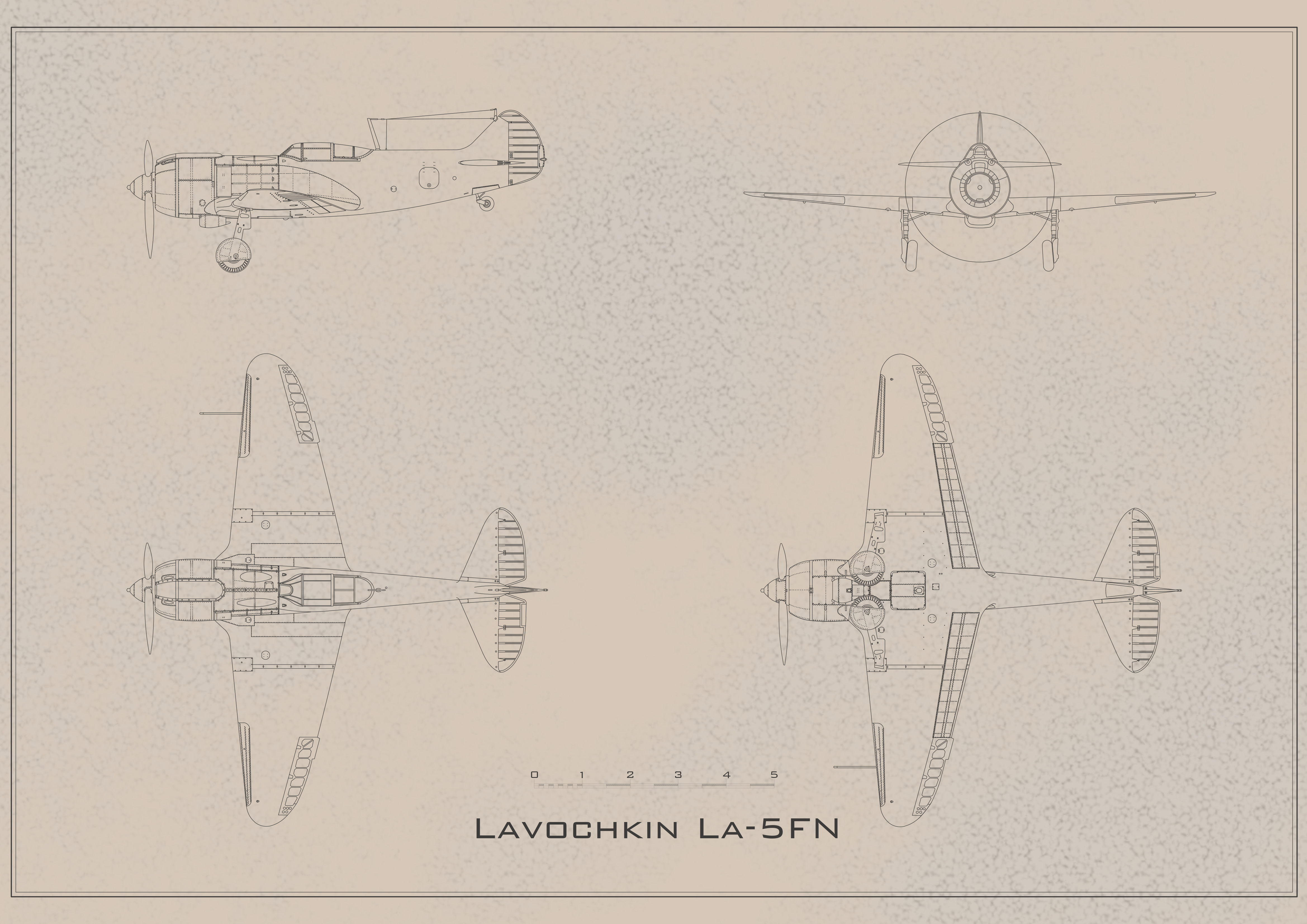 Ла 5 истребитель чертежи