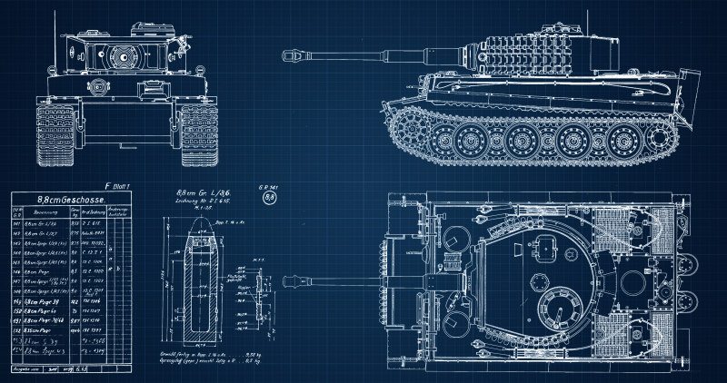 tiger tank blueprints