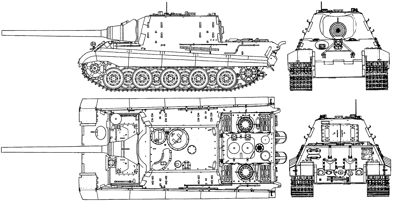 Чертеж танка Jagdtiger