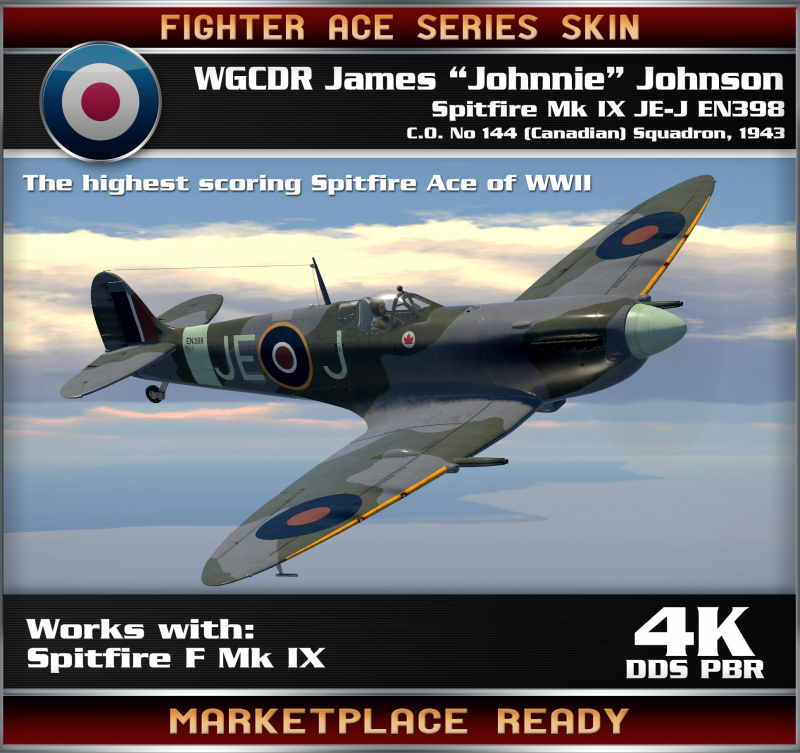 WW2 WWII RAF Royal Air Force Supermarine Spitfire Johnnie Johnson Car Sticker 