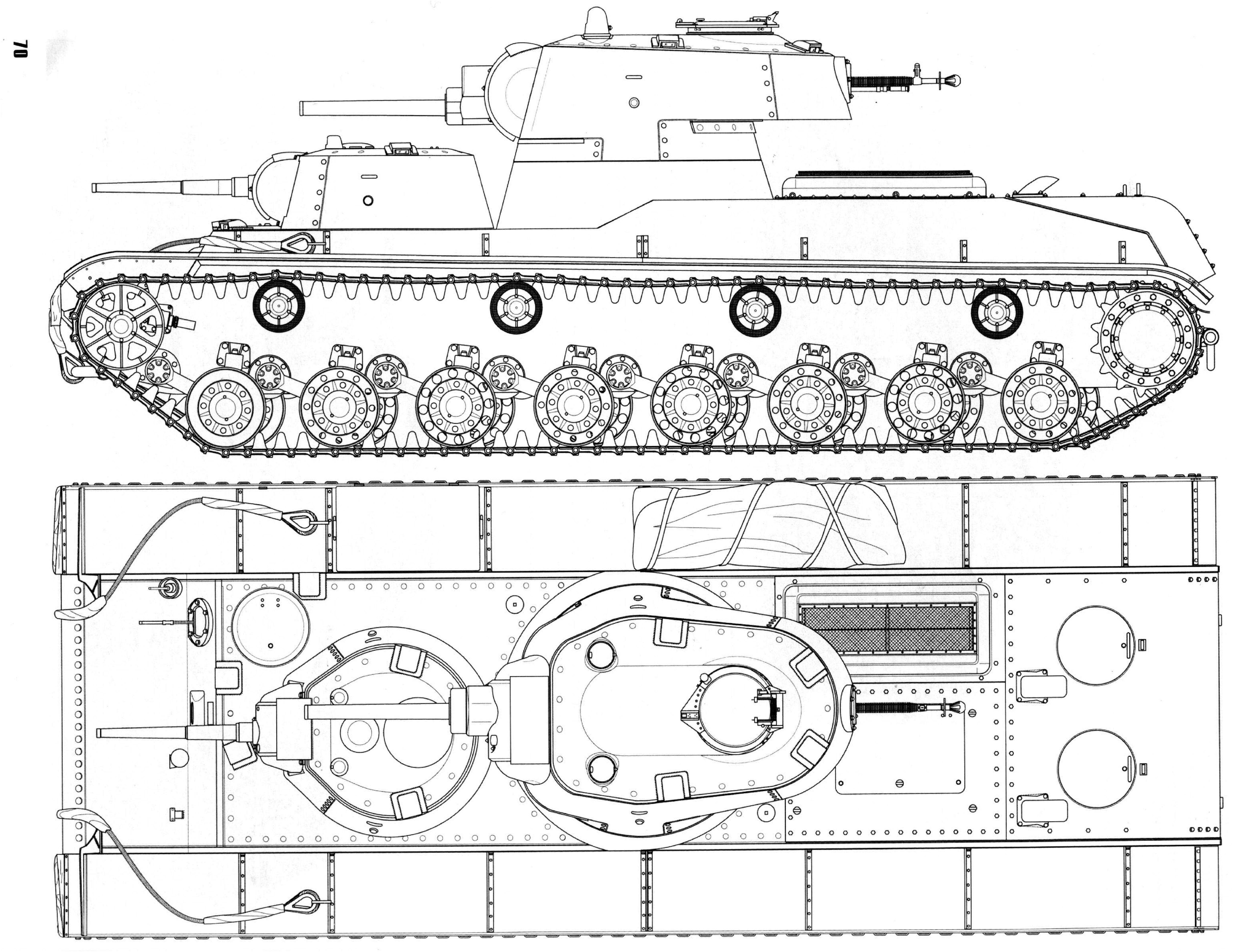 Чертеж танка кв 44