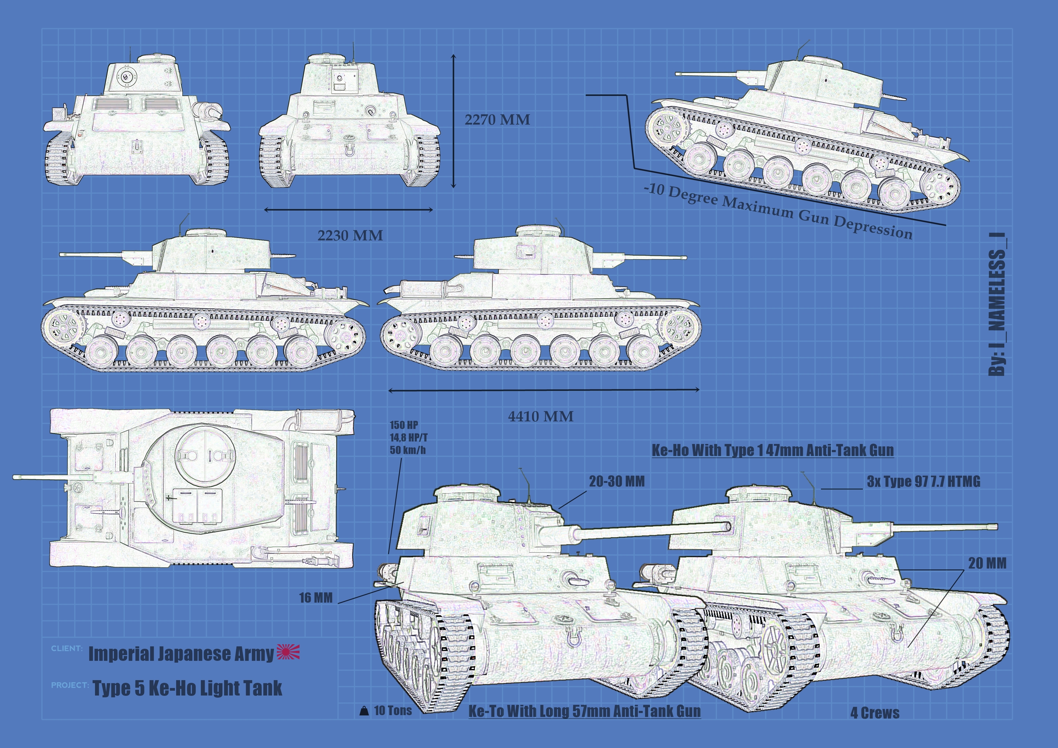 Тип 5 2. Японский танк Тип 5 ке-Хо. Лёгкий танк «Тип 5» («ке-Хо»). Type 98 ke-ni чертёж. Type 5 ho-chi 150-mm.