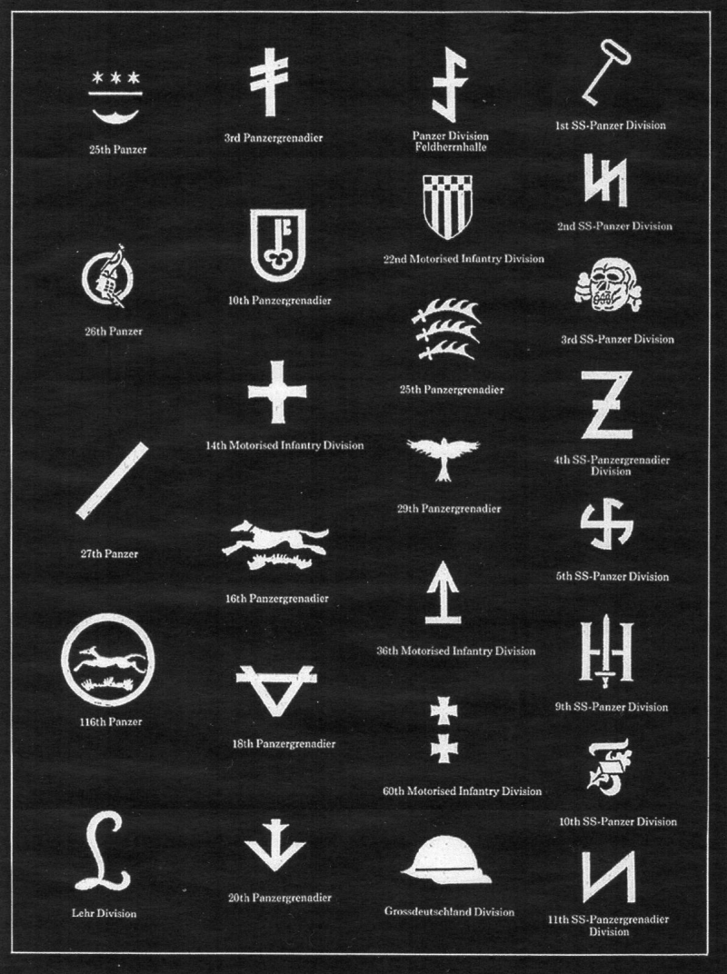 Panzer Window Sticker Insignias Divisiones Panzer