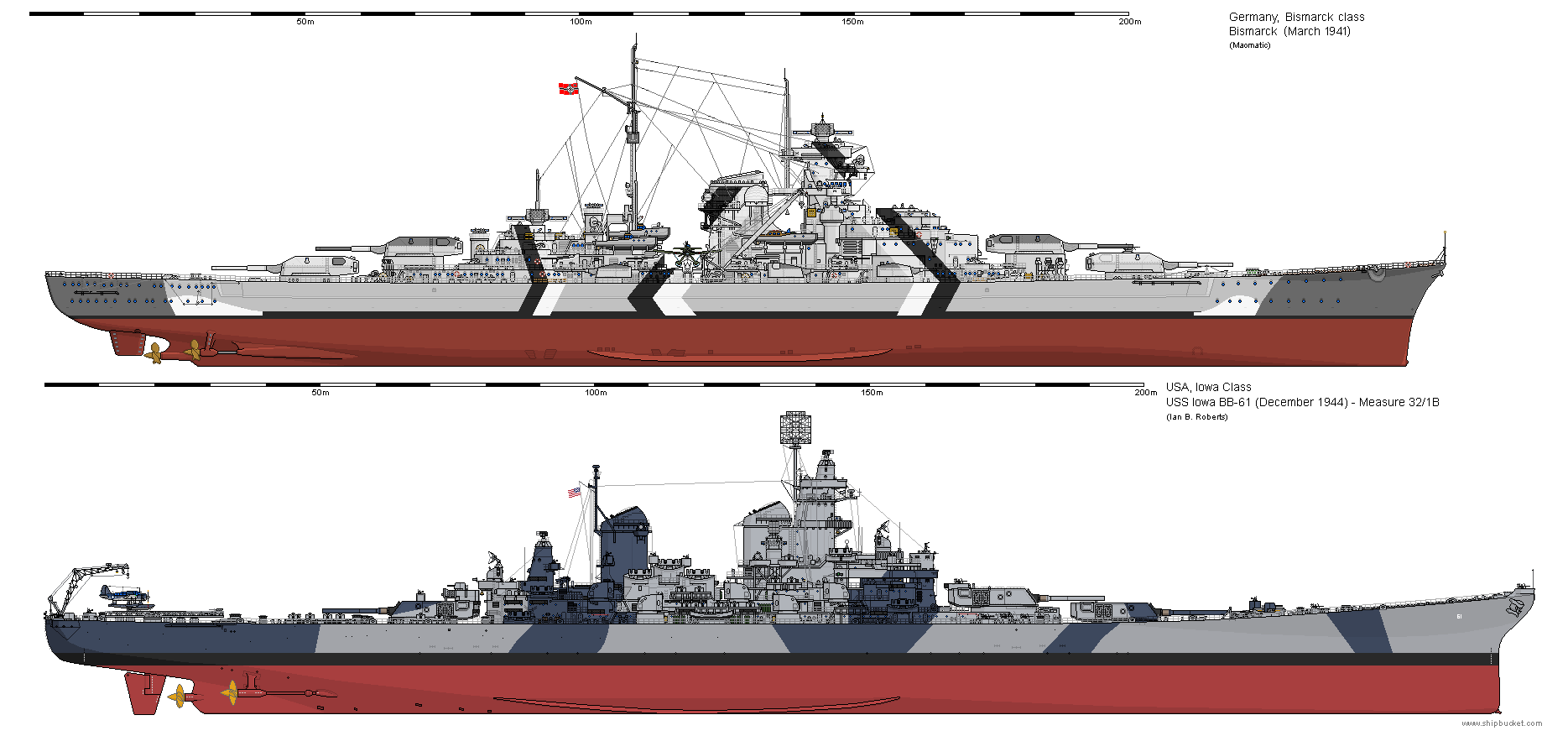 Bismarck 1939 чертеж