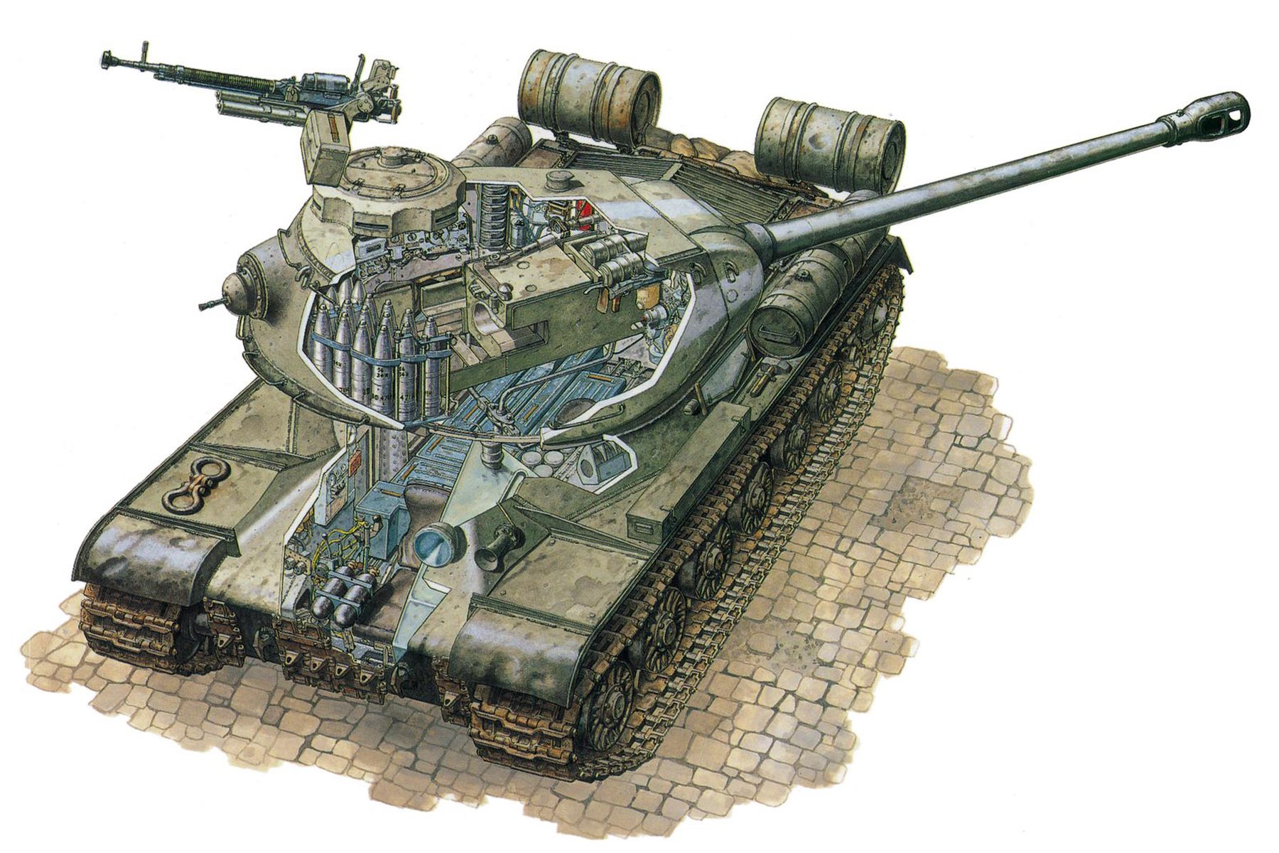 Ис ц. Танк ИС-2. Танки СССР ИС 2. Танк ИС 3 В разрезе. Компоновка танка ИС 2.